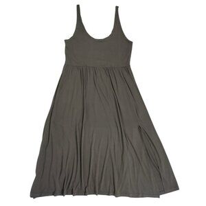 A New Day X-Large Sleeveless Scoop Neck Maxi Dress Flowing Fit Charcoal, NWT.